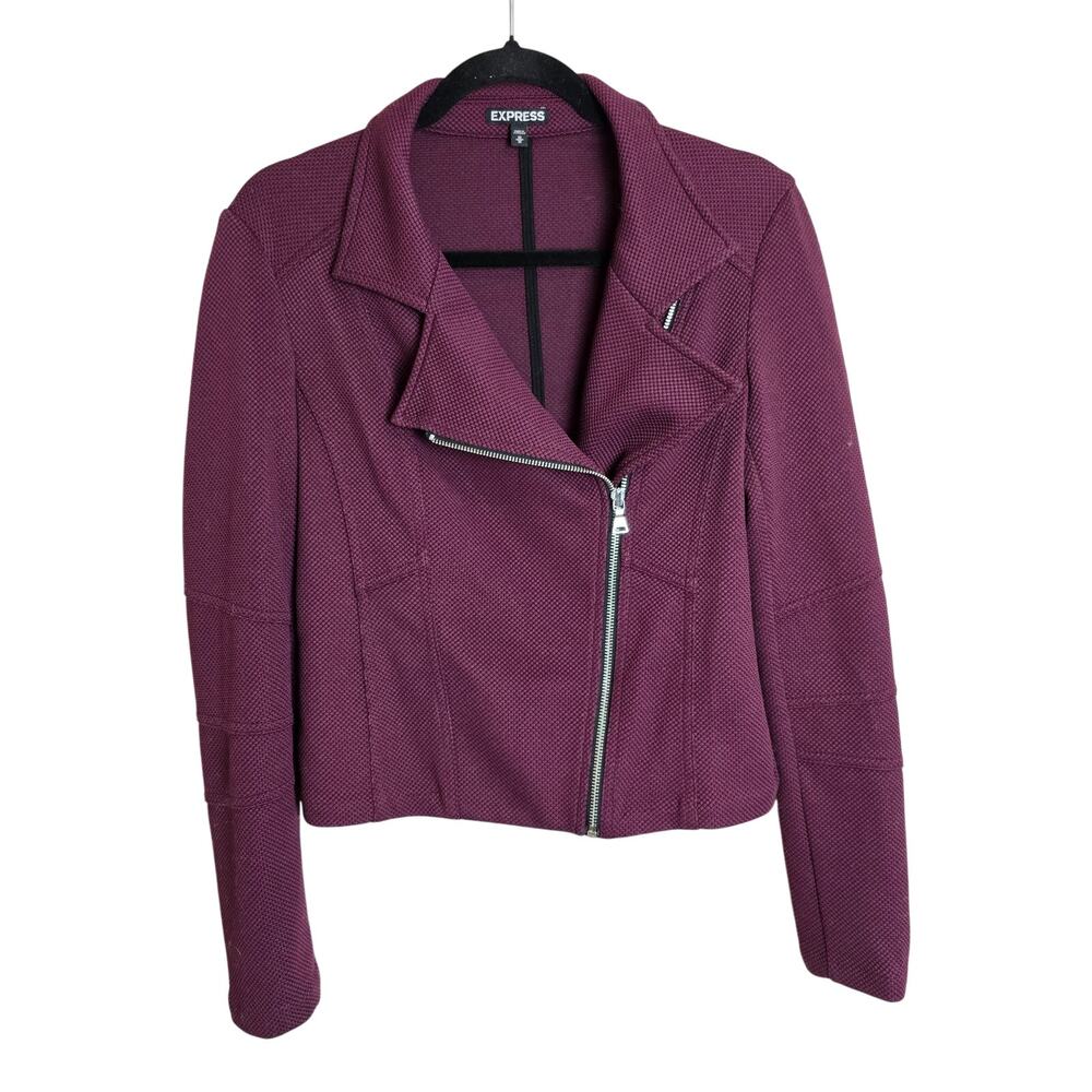 Express Purple Moto Jacket Size Medium